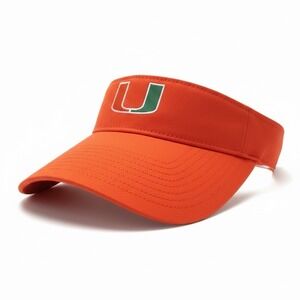 Adidas Miami Hurricanes Orange Performance Visor Adjustable NCAA OSFM